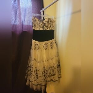 Vintage 1940s Formal Strapless Dress, GUC